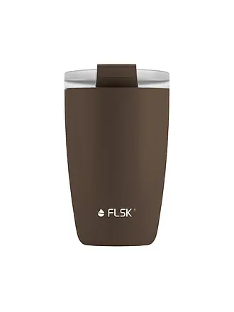 FLSK | Gobelet isotherme - Tasse thermos CUP Tasse à café à emporter 0,35 l Acier inoxydable Rouge | braun